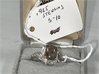 925 Sterling Silver Ring sz 10