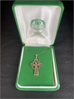 Sterling Claddagh Designs Celtic Cross Necklace