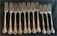 11 sterling silver forks 1895 Gorham - 8