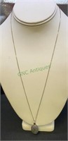 Vintage 22 inch sterling silver necklace with a