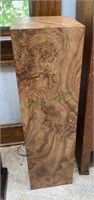 Laminate wood grain plant stand of square