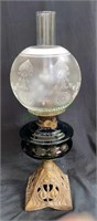 Beautiful British made duplex oil lamp with a