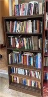 Five shelf bookcase with contents - approximately