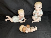 3 Vintage Porcelain Babies