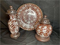 3 Piece Hand Painted Canton Ware Set