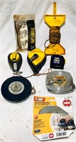 Lot of Chalk Lines, Measuring Devices, etc.