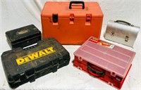 Lot of Tool Boxes, Tool Belts & Contents