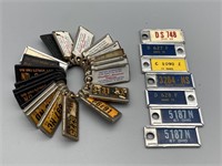 LARGE GROUP OF VINTAGE MINIATURE LICENSE PLATES