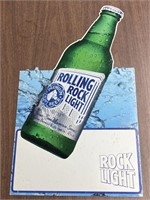 VINTAGE CARDBOARD ROLLING ROCK BEER SIGN