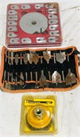 Lot of Drill Bits, a Saw Blade & a Wire Brush