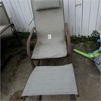 Outdoor Patio Lounge Chair with Footstool
