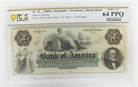 1860'S $2.00 BANK OF AMERICA