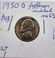 1950D Jefferson Nickel Key Date MS65