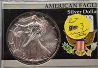 1996 Silver Eagle Key Date Rainbow Toning MS 69/70