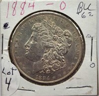 1884O Morgan Dollar MS62