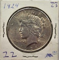 1924 Peace Dollar  MS63