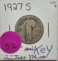 1927S Standing Liberty Quarter Semi Key 396,000