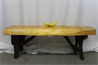 Rustic Hand-crafted Log Bench