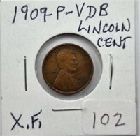 1909P VDB  Lincoln Cent XF