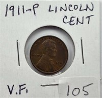 1911P  Lincoln Cent VF