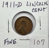 1911D  Lincoln Cent F