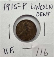 1915P Lincoln Cent VF