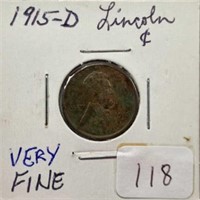1915D  Lincoln Cent VF