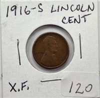1916S Lincoln Cent XF