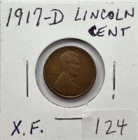 1917D Lincoln Cent XF