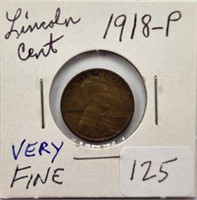 1918P Lincoln Cent VF