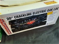 20” crackling electric oak log