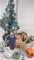36in fiber optic Christmas tree, Christmas and