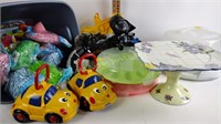 Childrens toys, Easter eggs and Easter basket