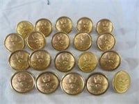 20pc Royal Canadian Air Force Brass Coat Buttons