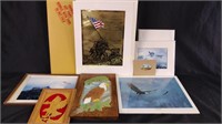 USA themed art including Battle of Iwo Jima