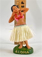 Vintage Japan composite hula girl bobble 6" tall