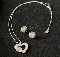 Swarovski necklace & earrings