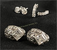 Assorted earrings incl. Thailand sterling with