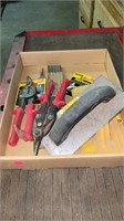 Tin snips, adhesive spreader and misc
