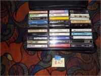 cassette tapes and case