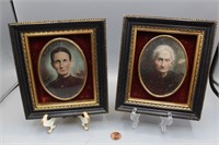 Pr. Antique Hand-Colored Family Portraits