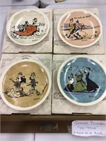 Norman Rockwell "On Tour" Plates & Rack