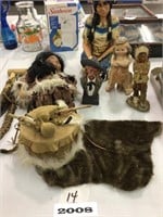 Native American Doll & Statues