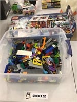 Legos Kit and tote of pieces