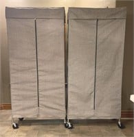 2 Rolling Clothes Racks