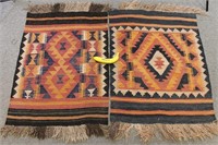 Pair Vintage Turkish Kilim Rugs
