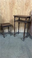 Pair Wooden Stack Stands