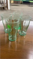 Set of 4 Greenware Glasses