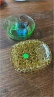 Collection of Colored Depression Glass