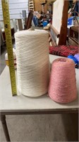 (2) Large Rolls of Thin Yarn